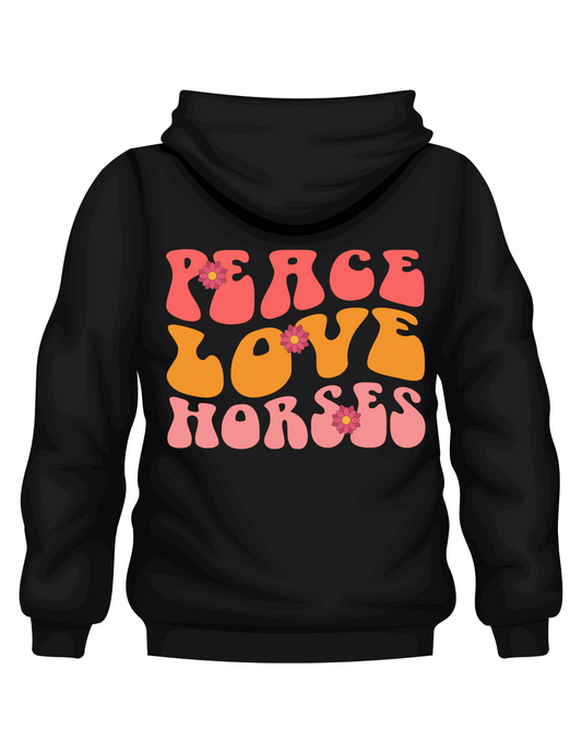 BB Barn Peace, Love, Horses Hoodie