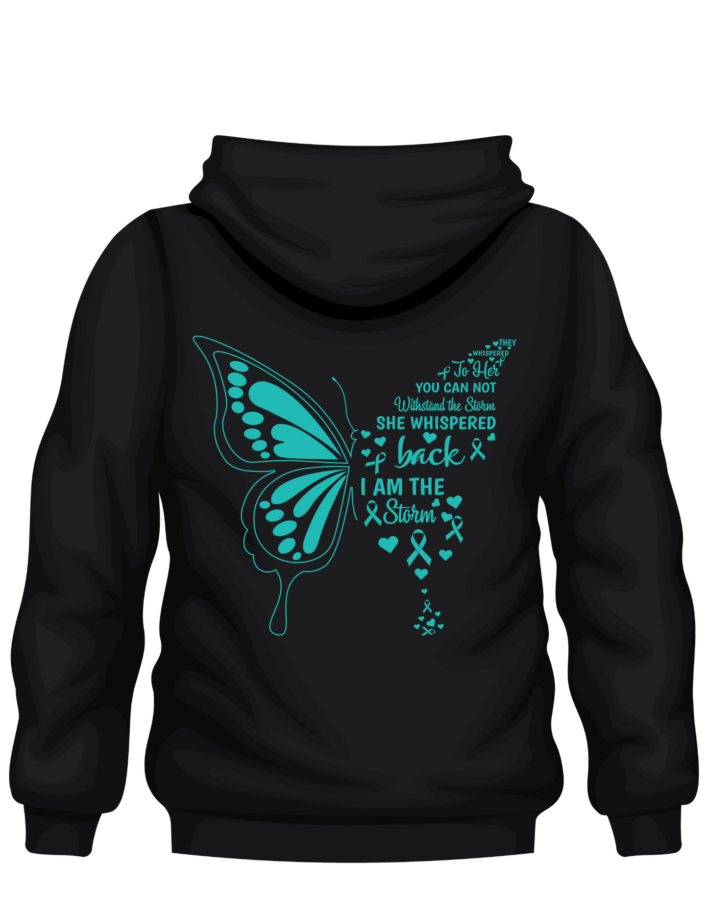 PTSD Trail Rides Across America - "I Am The Storm" Butterfly Hoodie