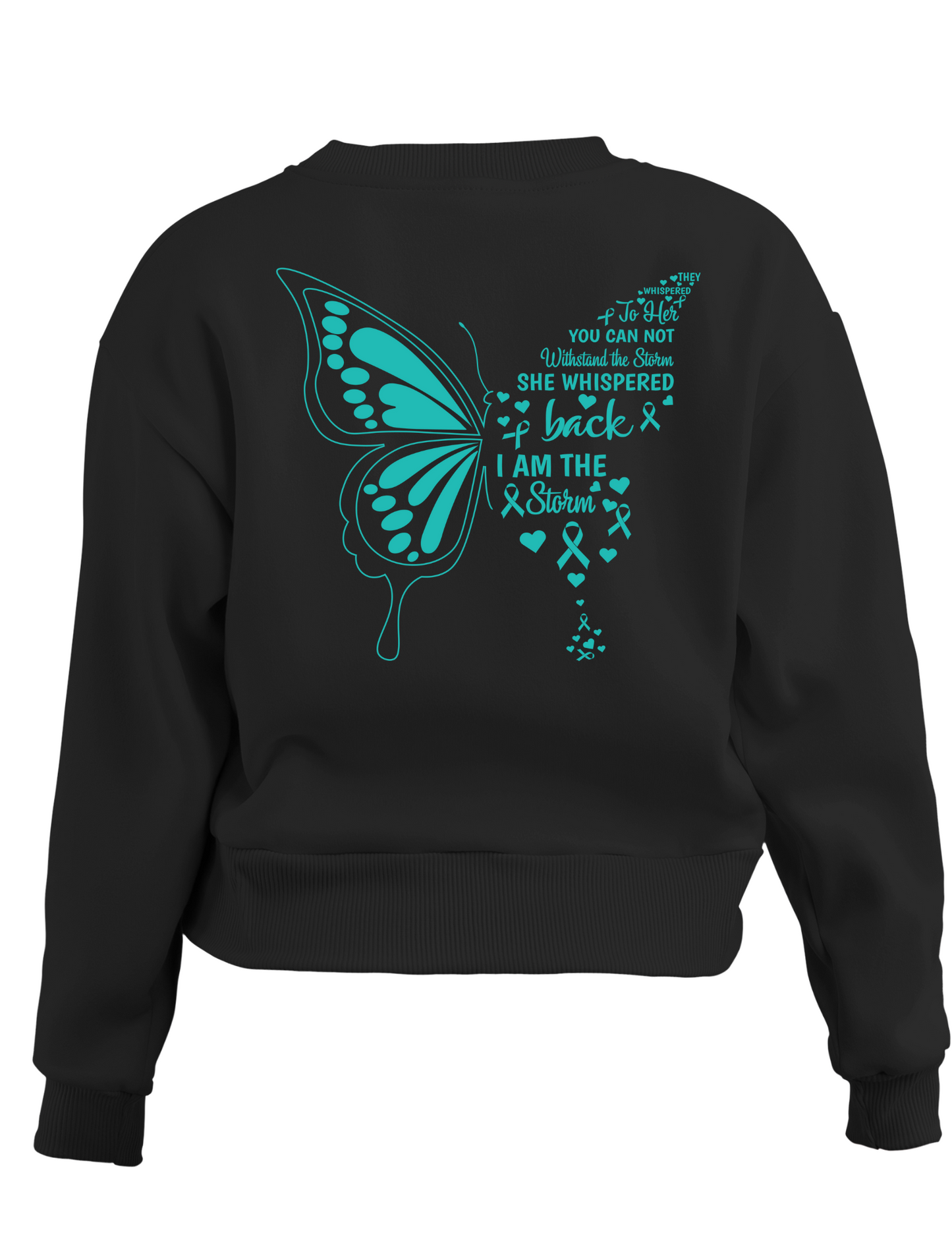PTSD Trail Rides Across America - "I Am The Storm" Butterfly Sweatshirt
