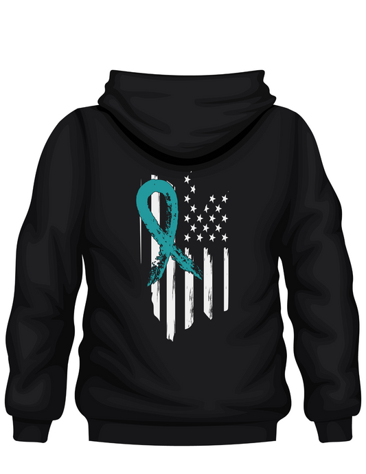 PTSD Trail Rides Across America - American Flag Hoodie