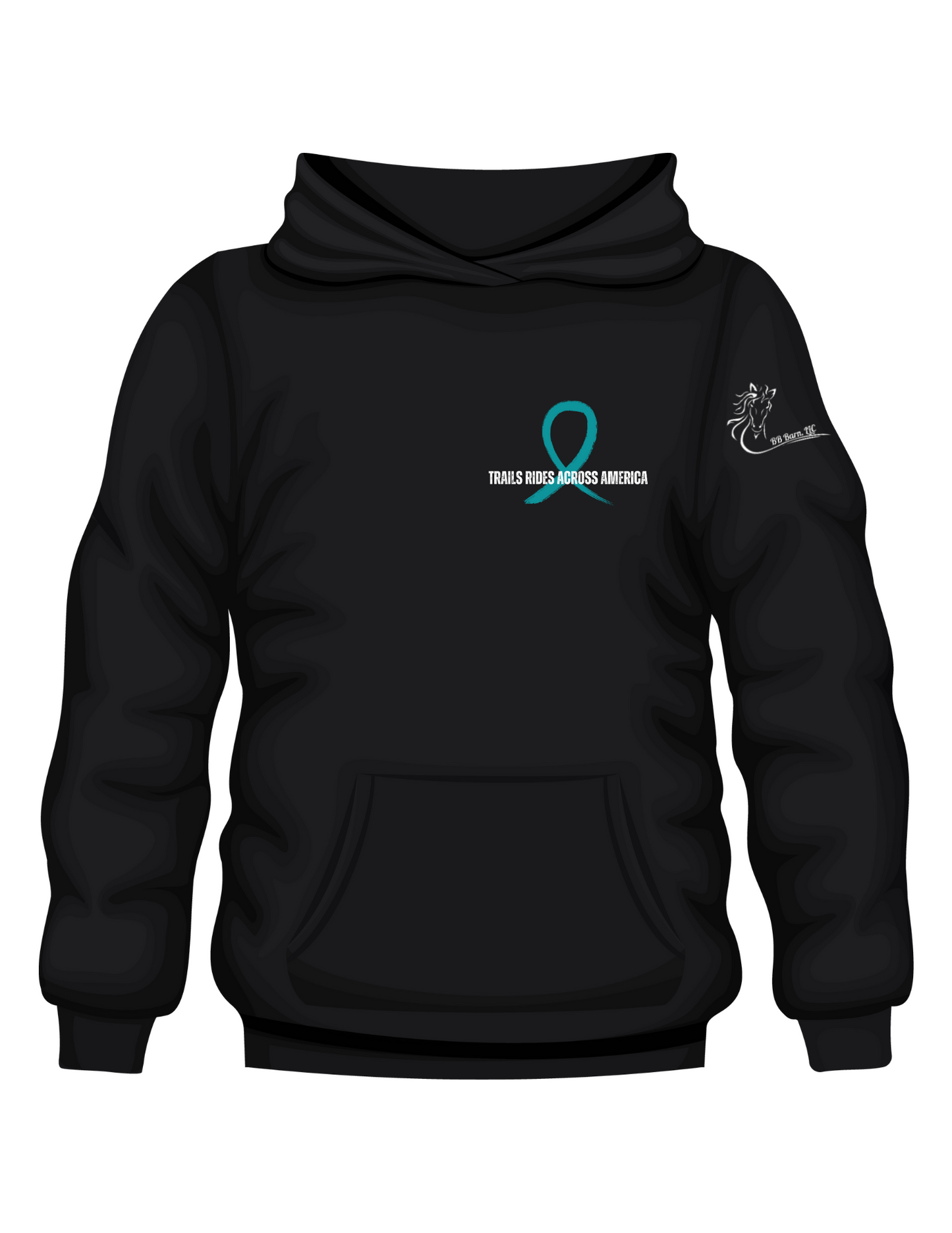 PTSD Trail Rides Across America - American Flag Hoodie