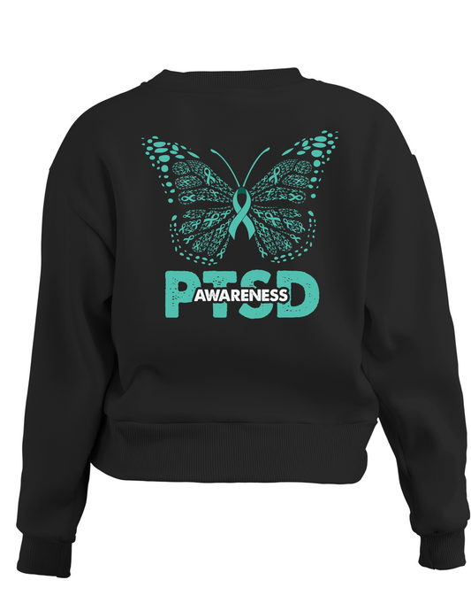 PTSD Trail Rides Across America - PTSD Awareness Butterfly Sweatshirt