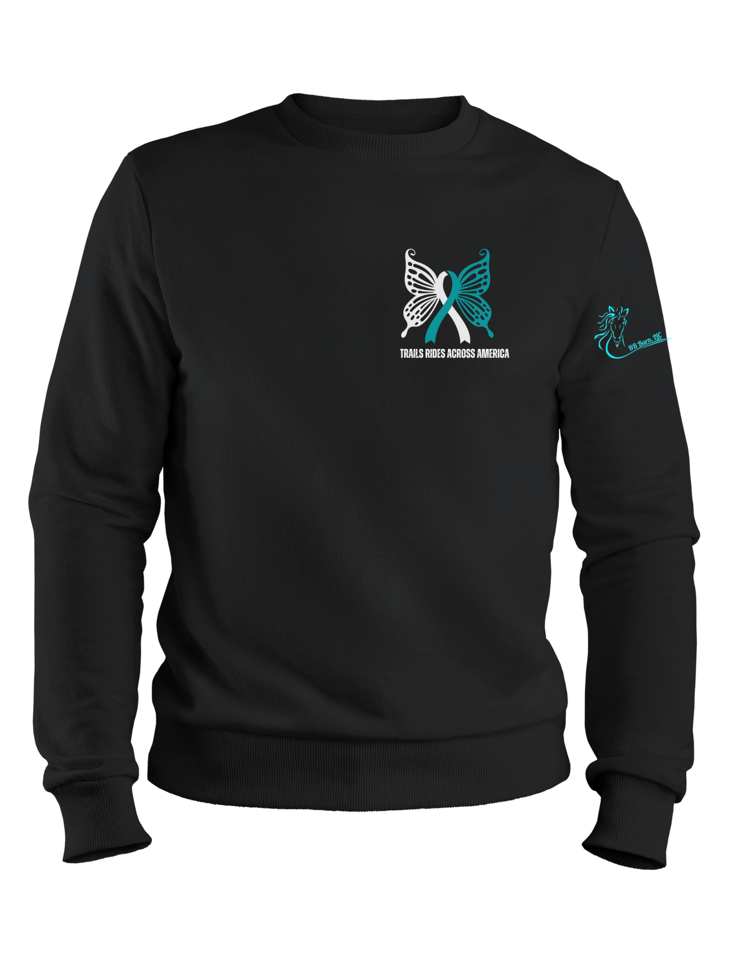 PTSD Trail Rides Across America - PTSD Awareness Butterfly Sweatshirt