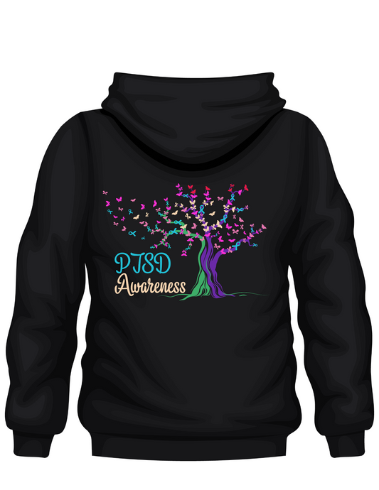 PTSD Trail Rides Across America - PTSD Awareness Tree Hoodie