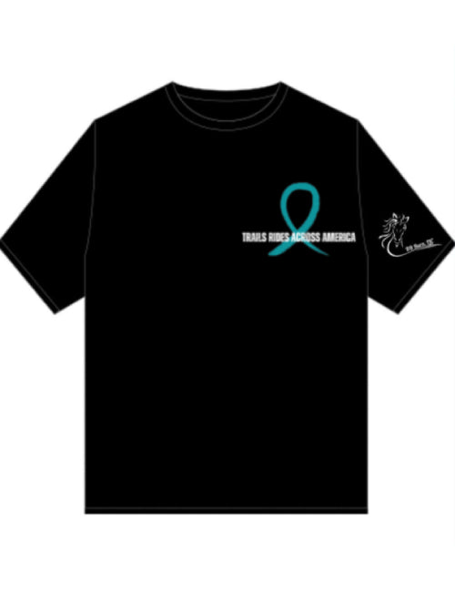 PTSD Trail Rides Across America - American Flag Crewneck T-Shirt