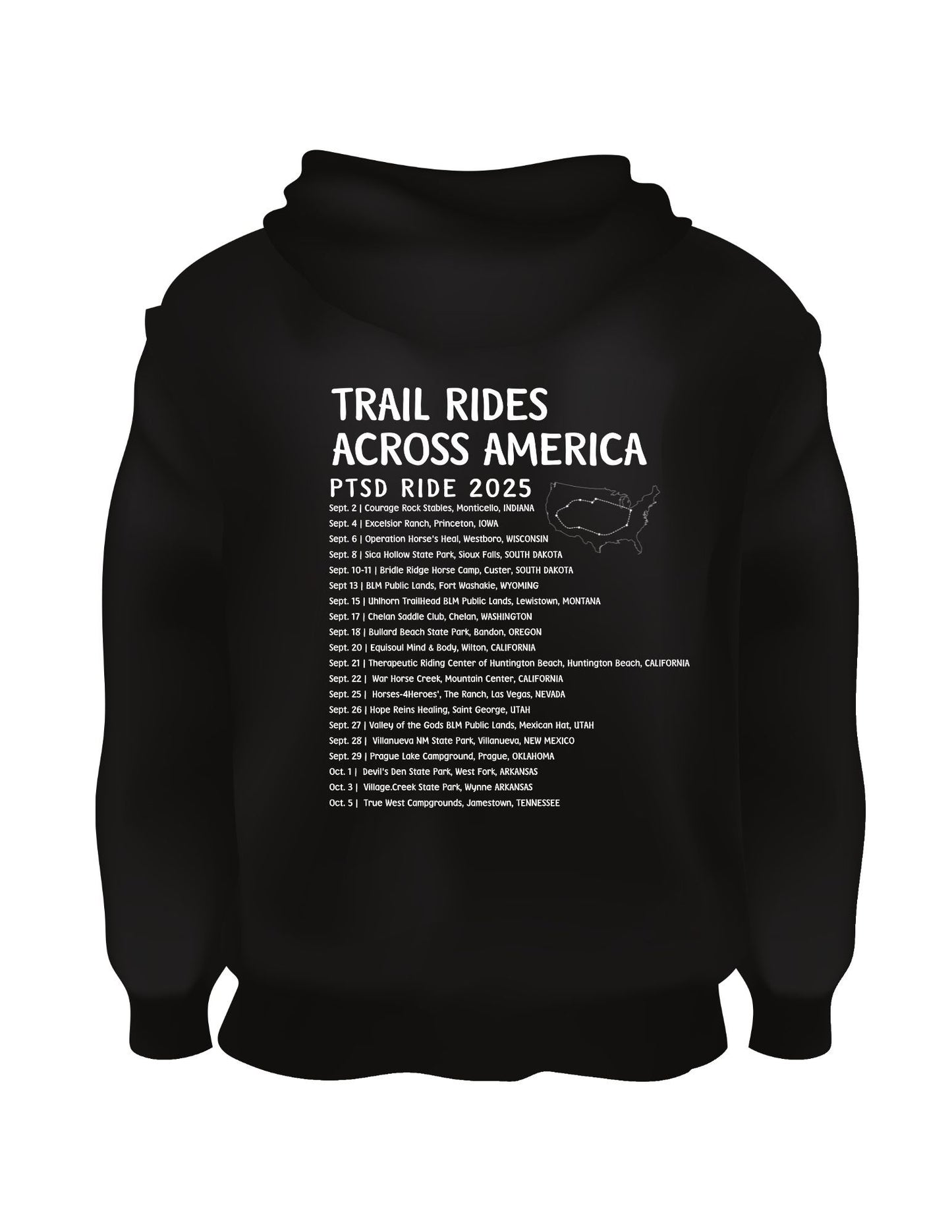 Trail Rides Across America 2025 Hoodie
